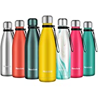 Newdora Botella de Agua Acero Inoxidable 500ml- Aislamiento de Vacío de Doble Pared- Botellas de Frío-Caliente- con 1 un…